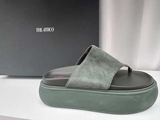 The Attico flat platform sandals flatform military green 38 NIB