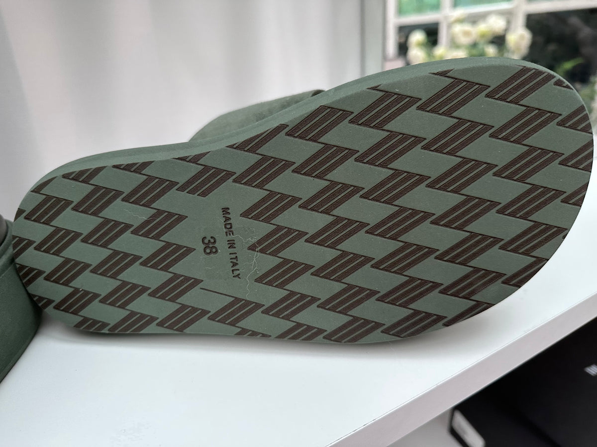 The Attico flat platform sandals flatform military green 38 NIB