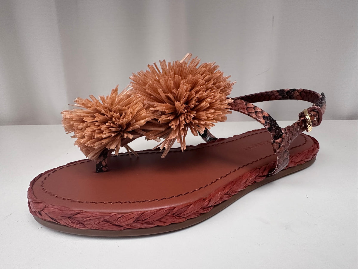 Ulla Johnson Ingrid leather trimmed espardilles sandals 38 NIB