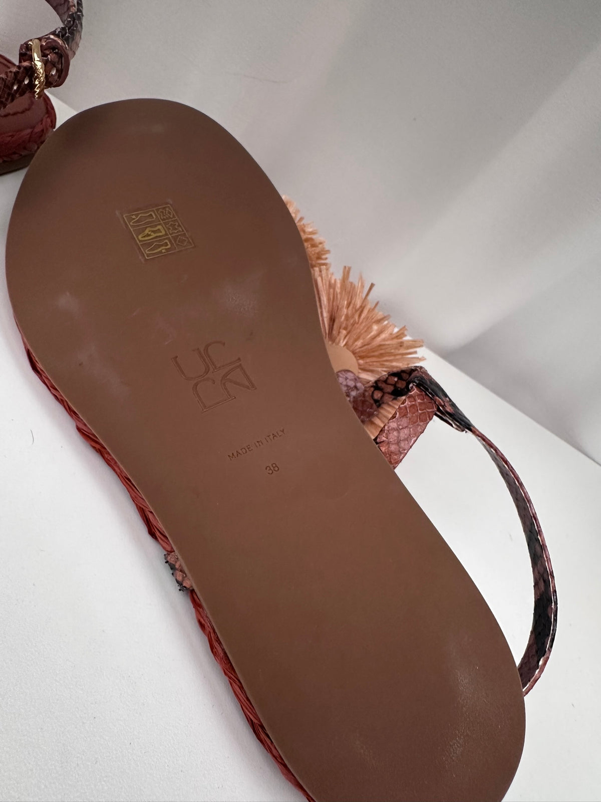 Ulla Johnson Ingrid leather trimmed espardilles sandals 38 NIB