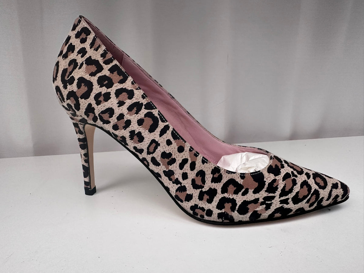 Julieta leopard print pumps shoes ortho comfortable heel 7 1/2 NIB