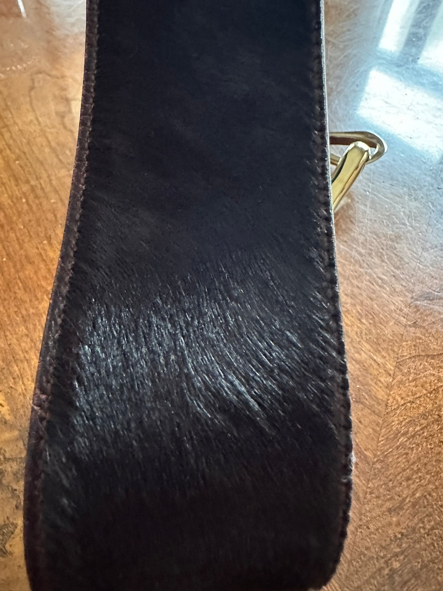 Gucci 1996 x large horsebit pony hair belt Tom Ford