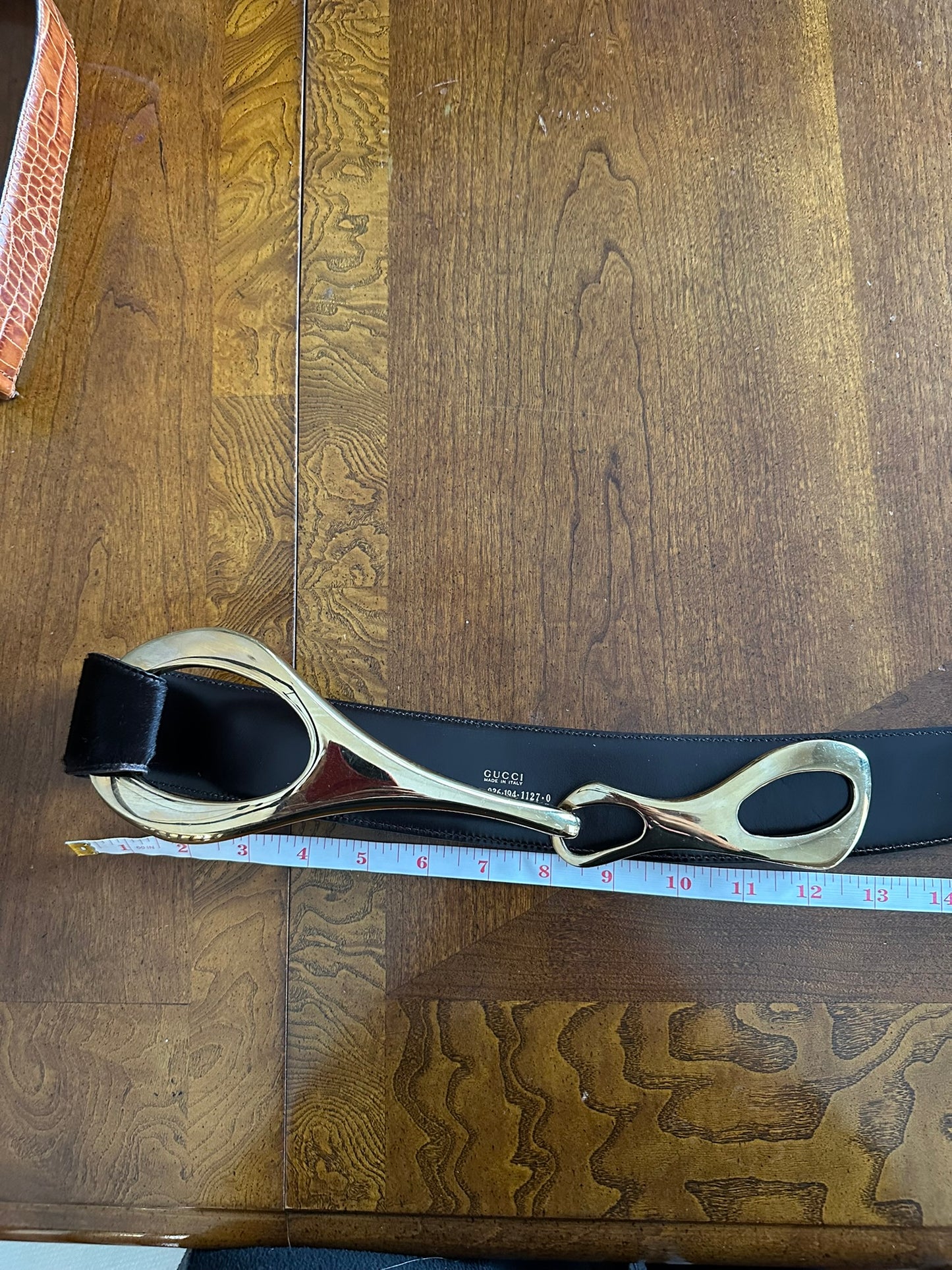 Gucci 1996 x large horsebit pony hair belt Tom Ford