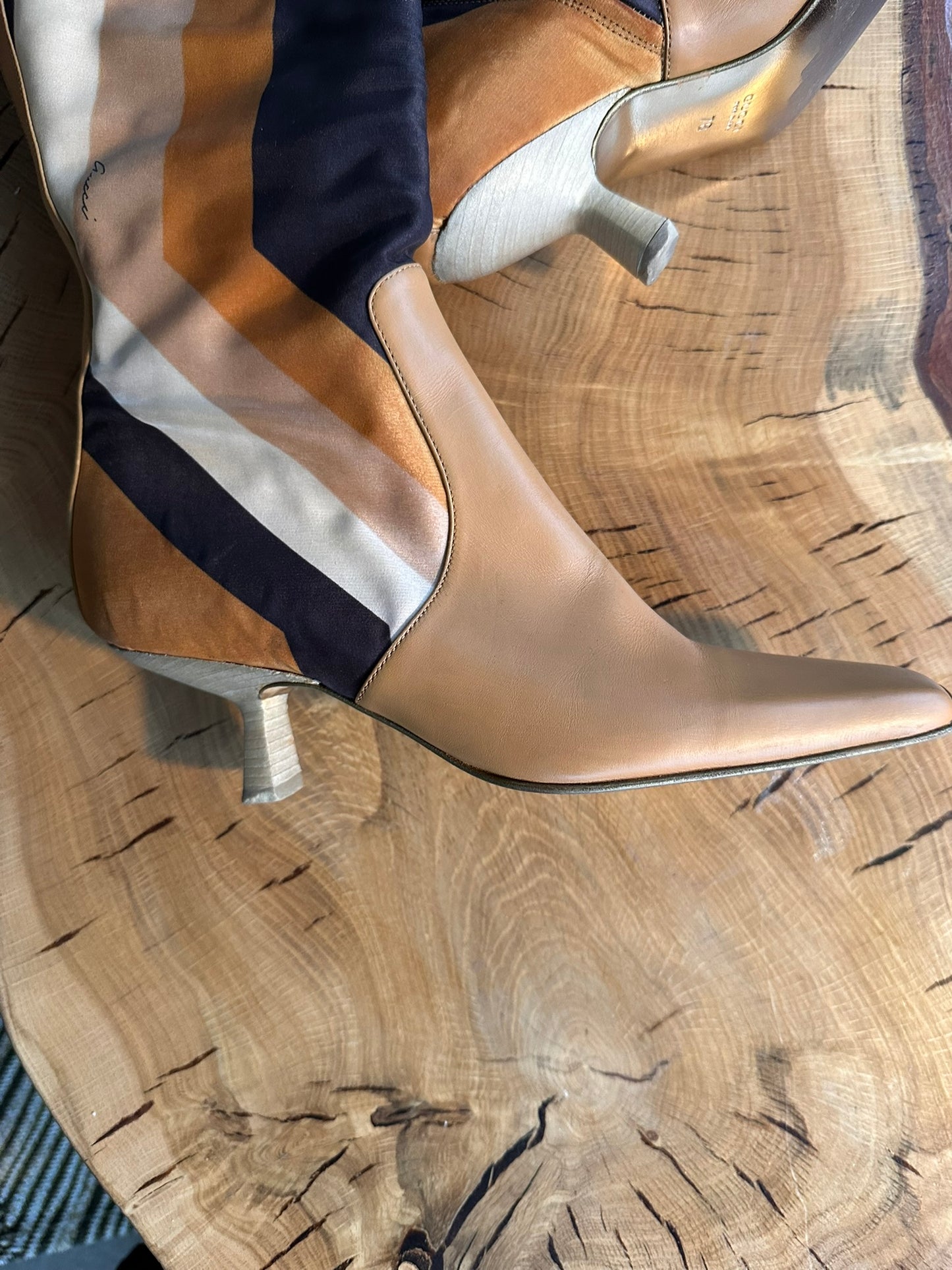 Gucci by Tom Ford 2000 boots disco/hexagon pattern 7