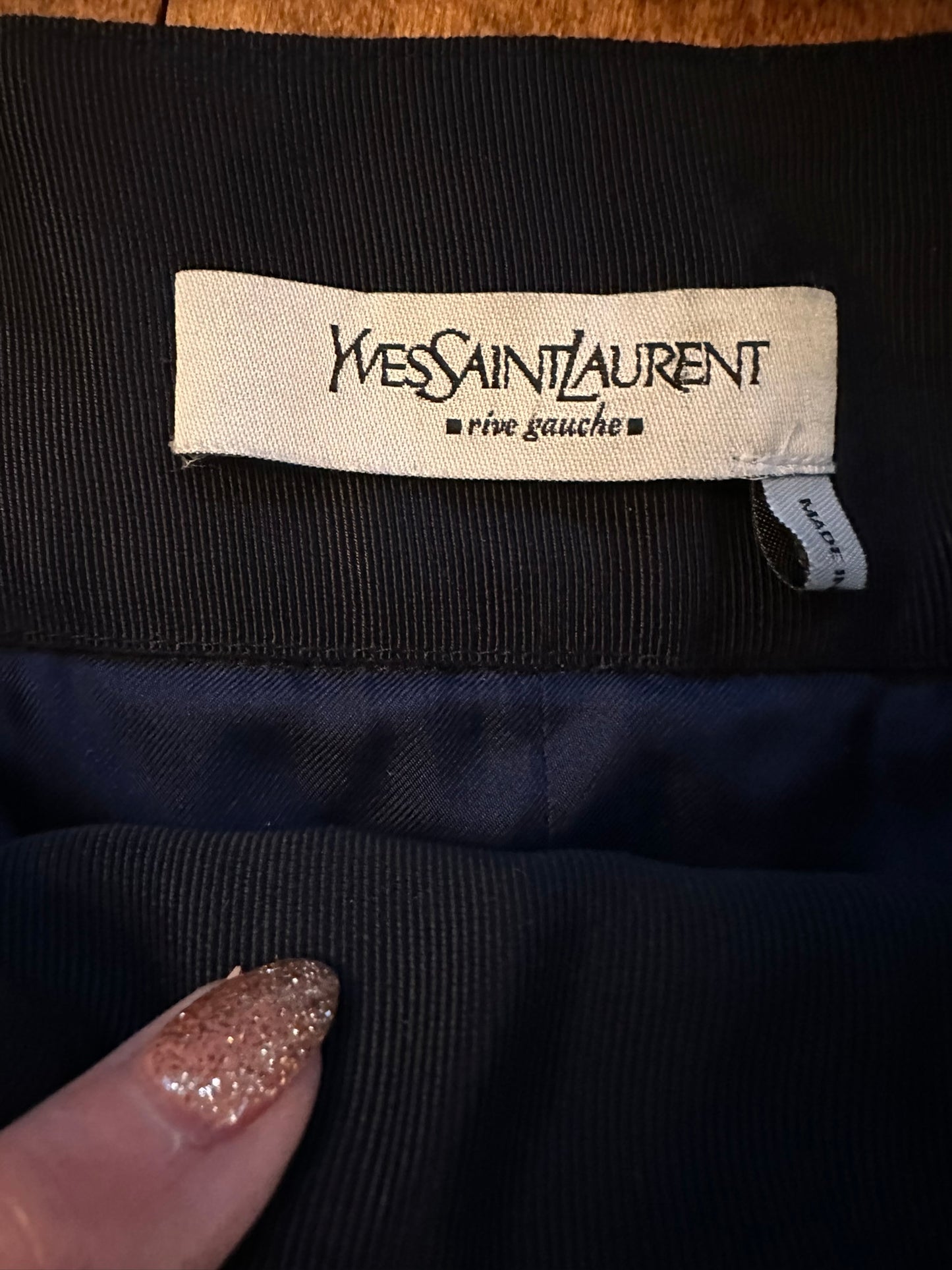 Yves Saint Laurent 2002 blue velvet runway suit Tom Ford F 36