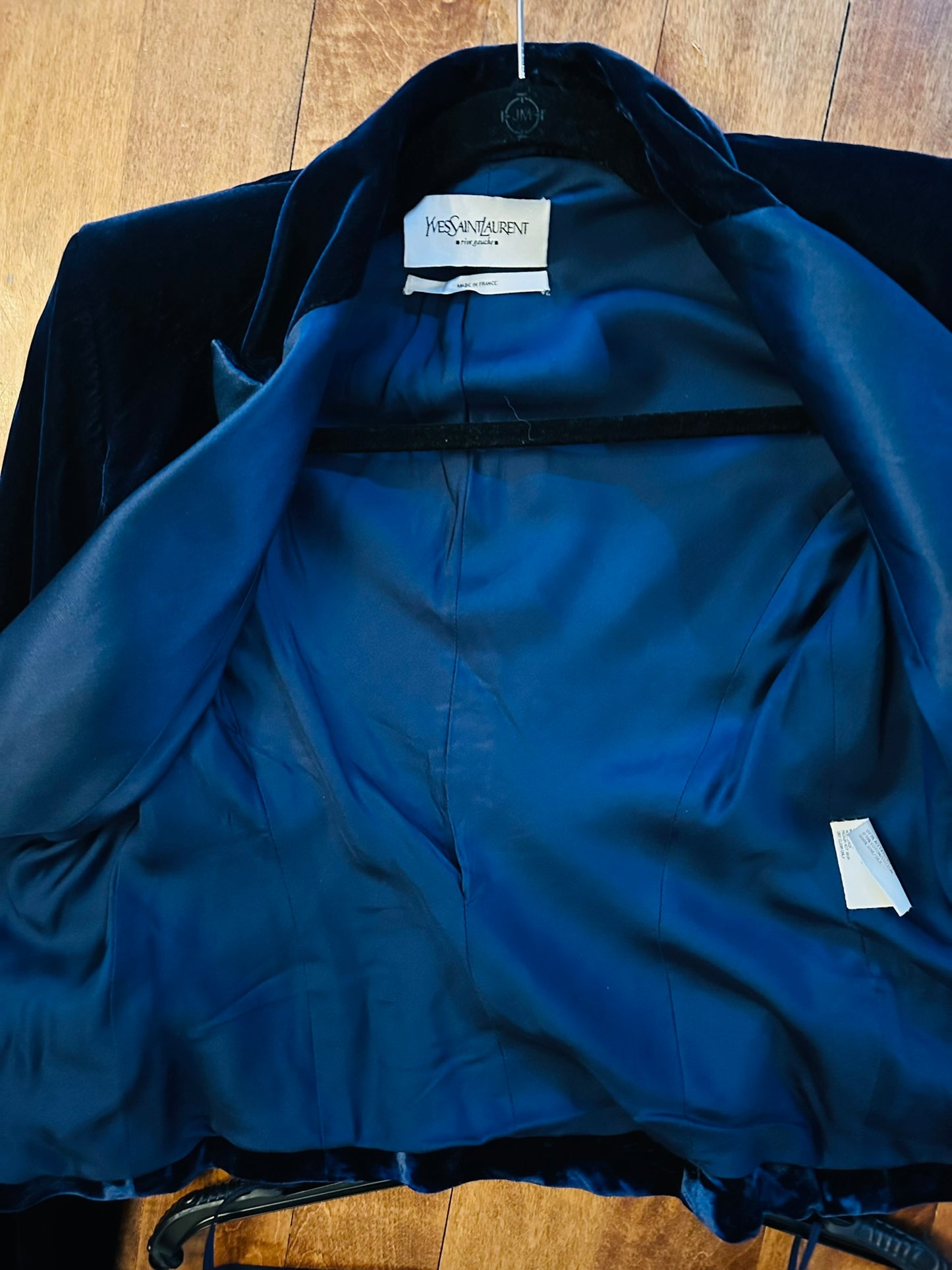 Yves Saint Laurent 2002 blue velvet runway suit Tom Ford F 36