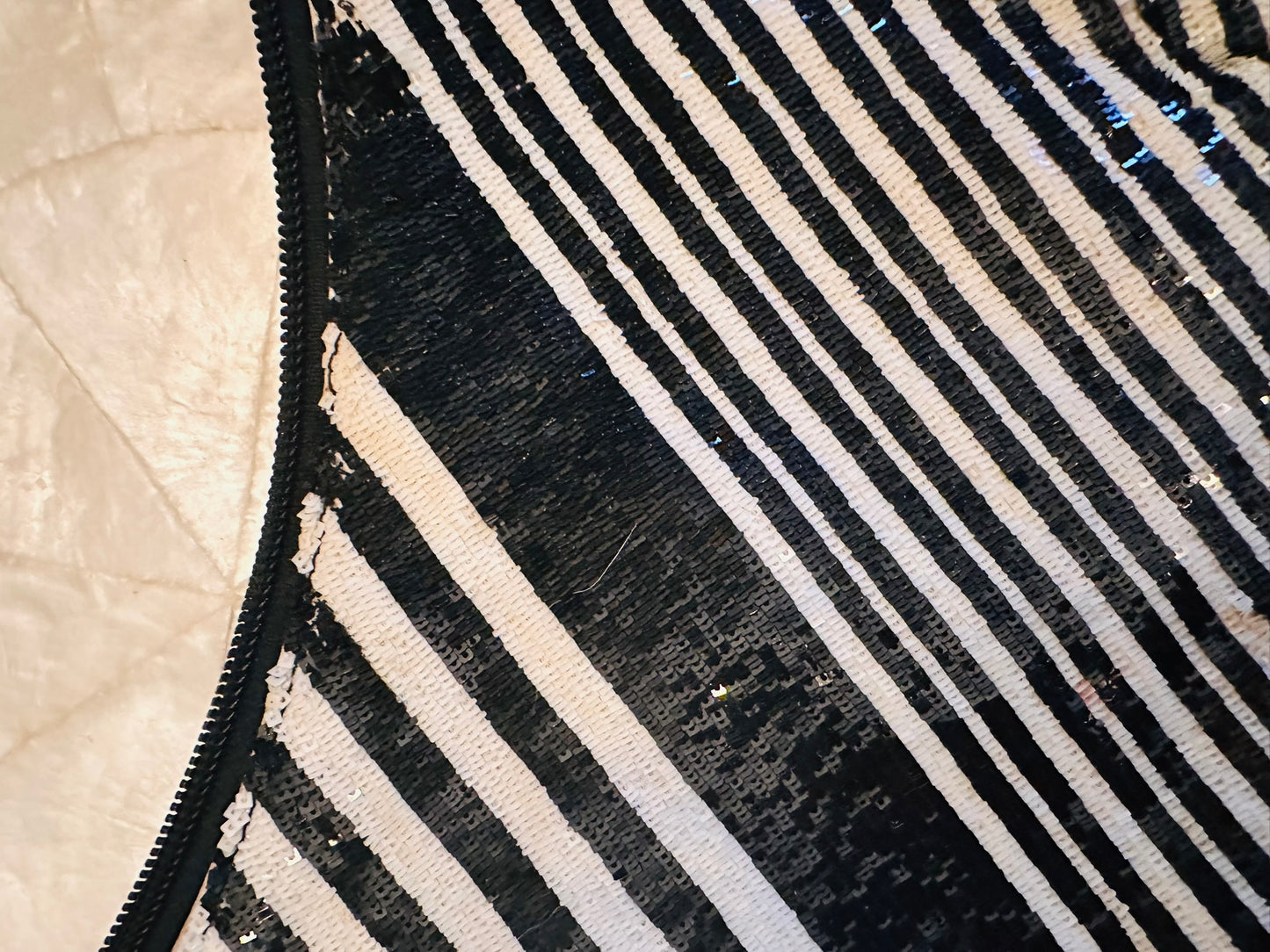 Gucci Tom Ford 2000 black and white striped beaded bag