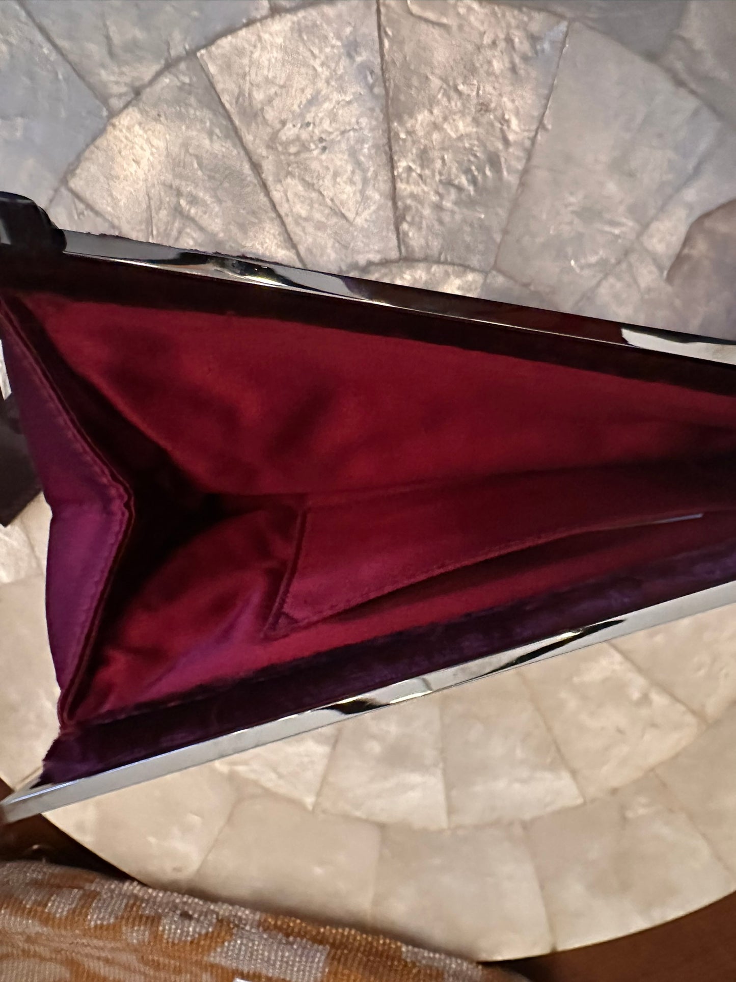 Gucci Tom Ford 1999 red velvet beaded clutch bag
