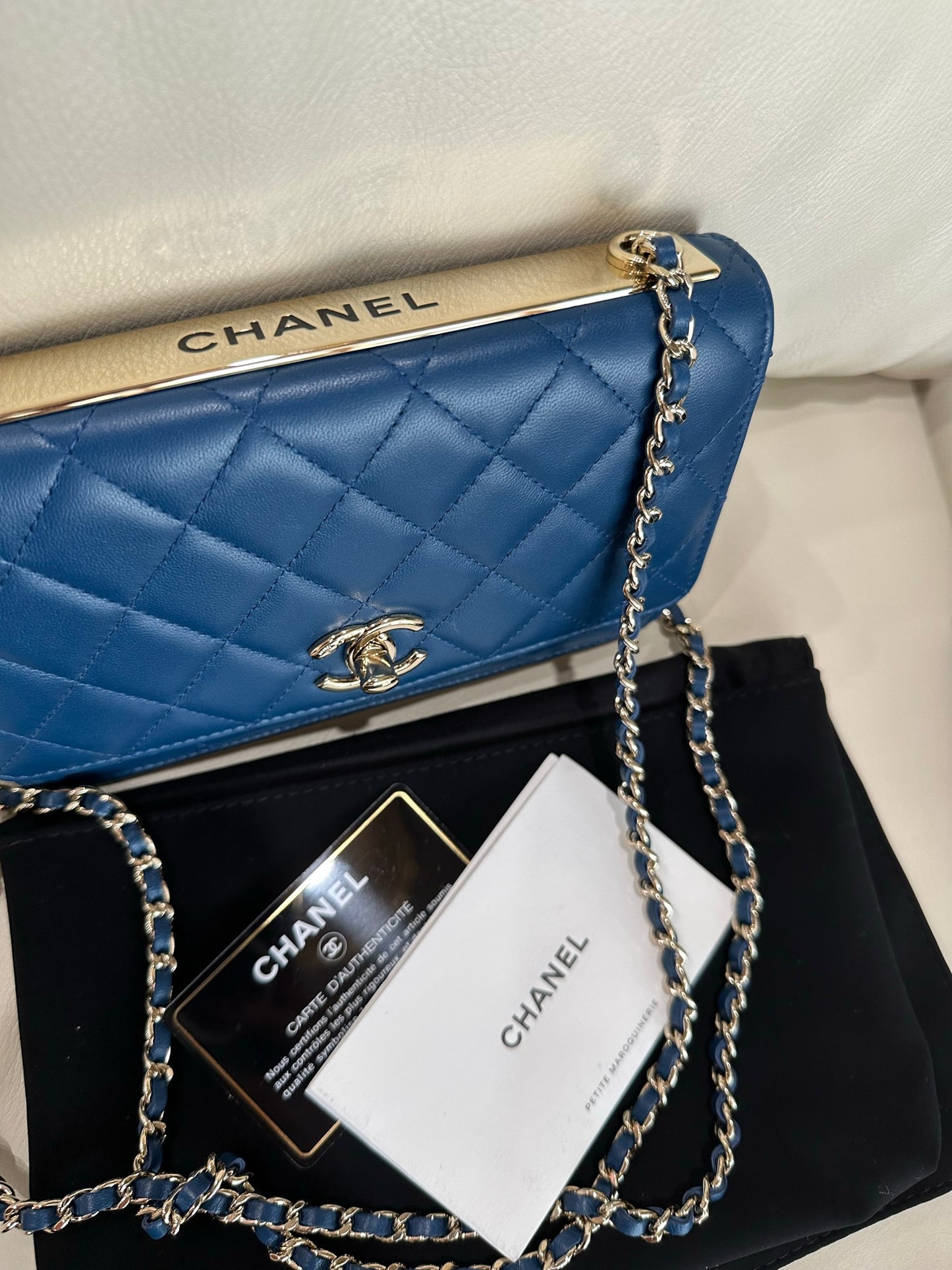 Chanel 2017 Trendy WOC Crossbody blue