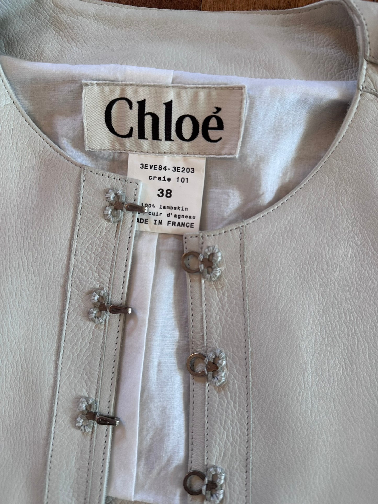 Chloe Phoebe Philo runway 2003 leather fringe jacket F 38
