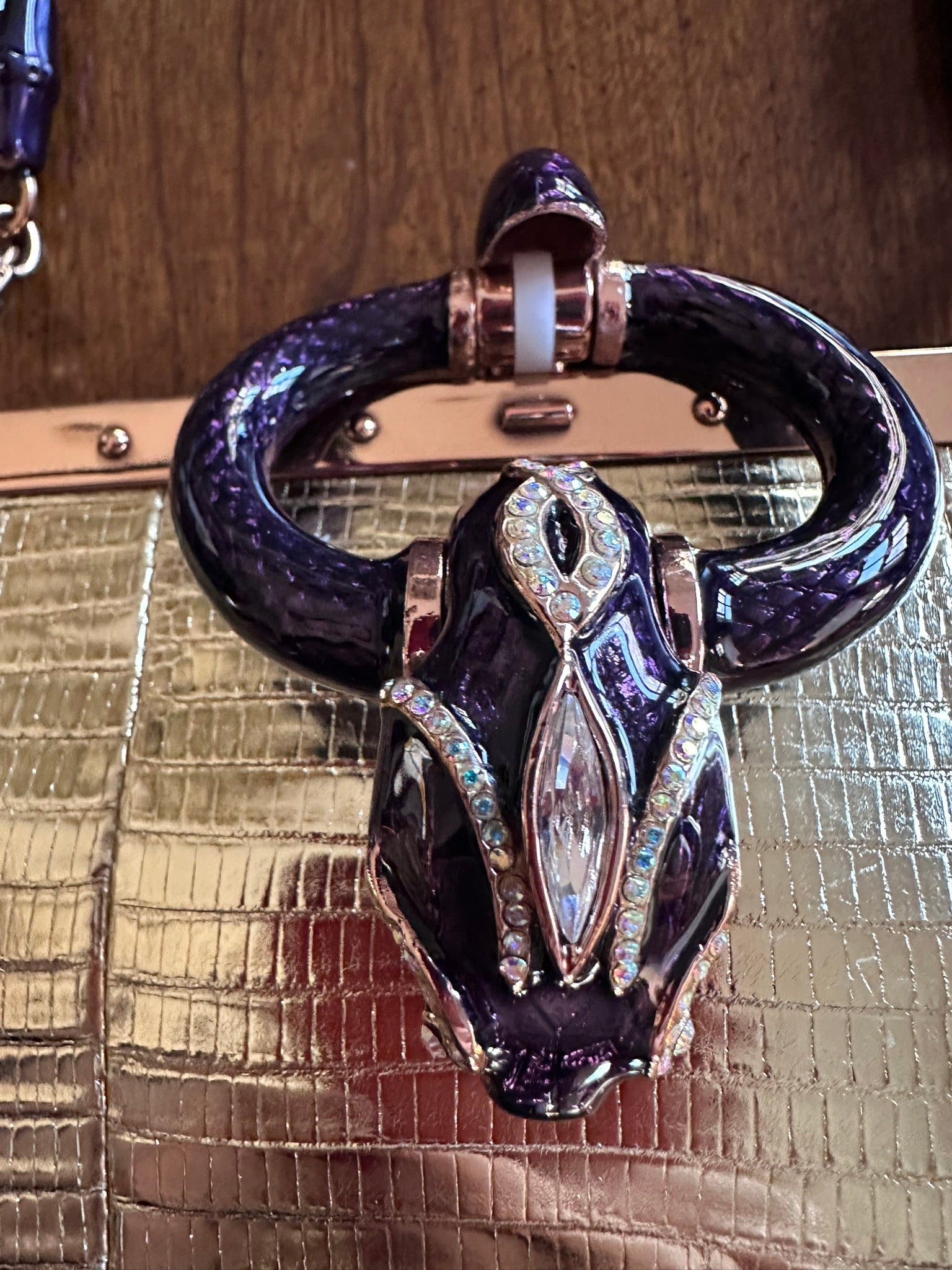 Gucci by Tom Ford 2004 Lizard amethyst dragon purse bag – Down The