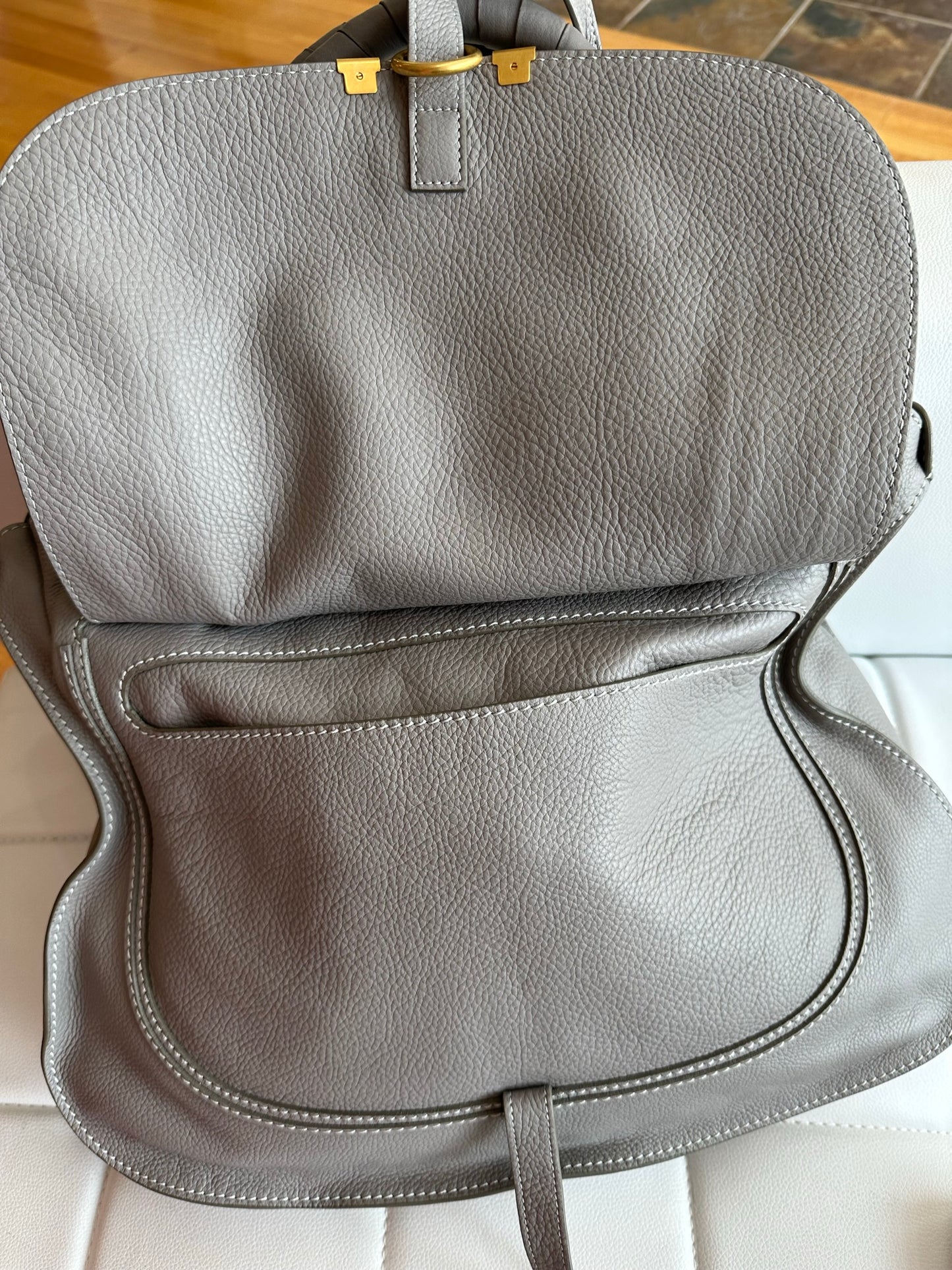 Chloe cashmere grey large Marcie bag like new satchel purse