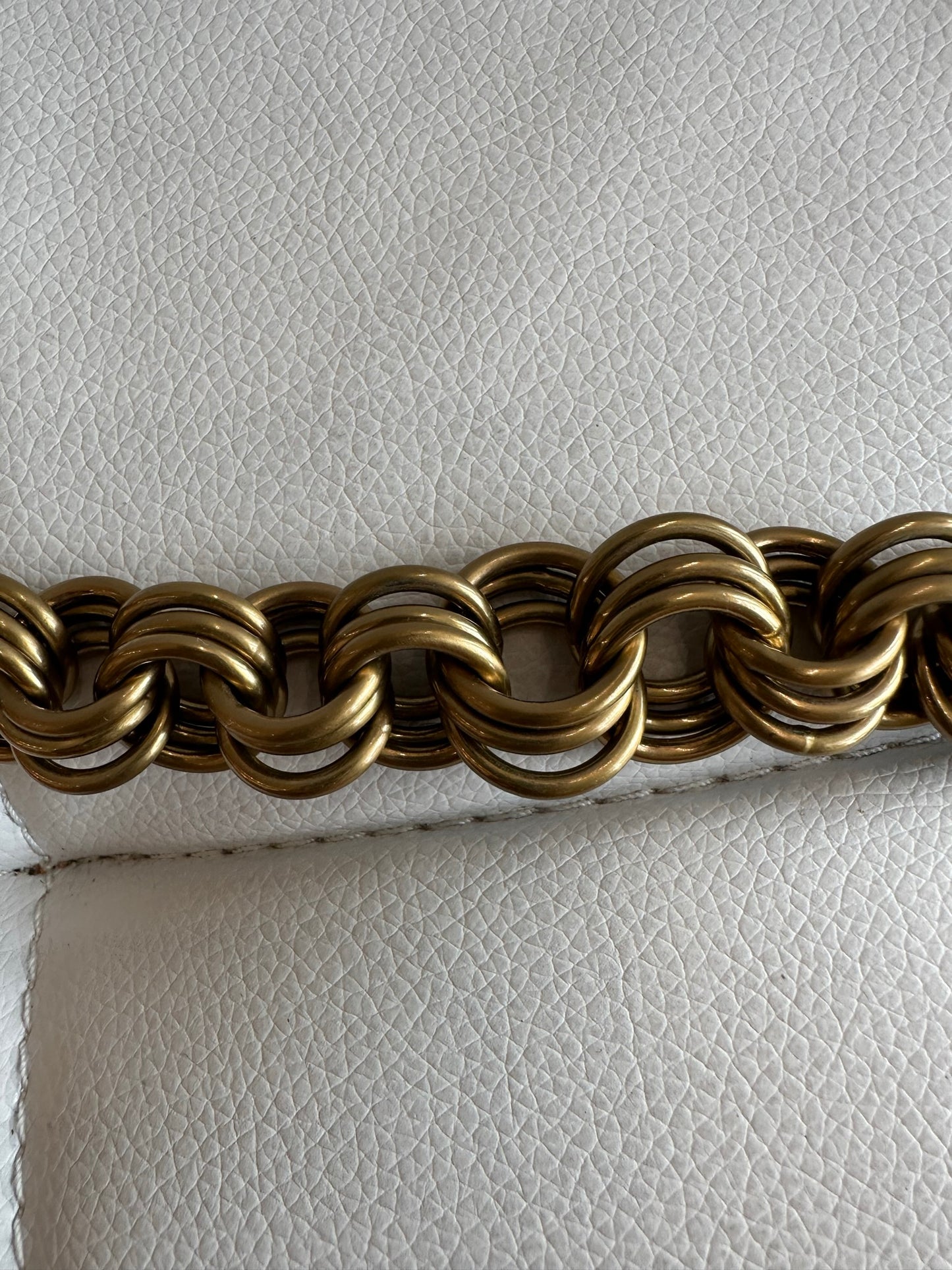 Prada vintage stud Tassel pushlock caramel chain purse BR2487