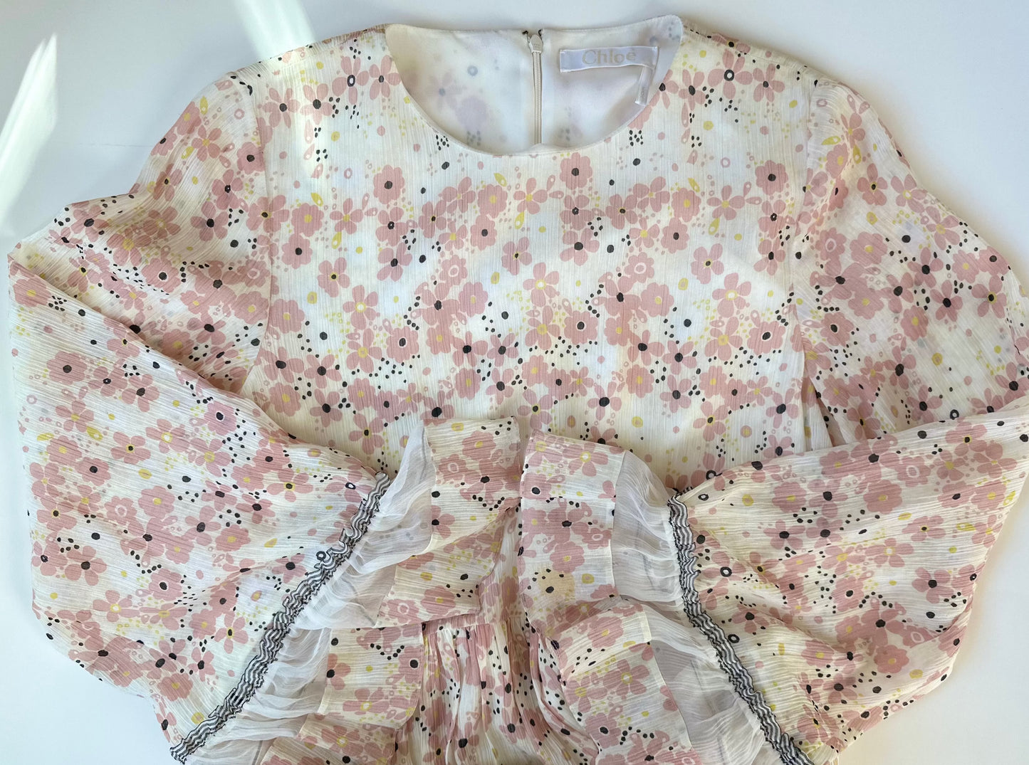 Chloe 2017 Pink Floral Print Dress Size 38