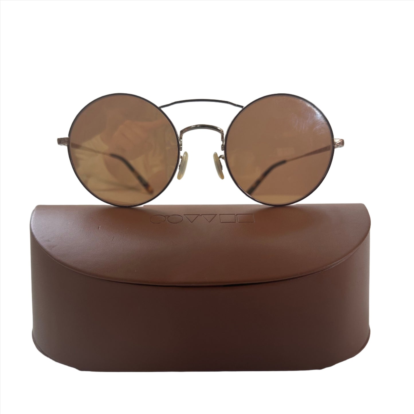 Oliver Peoples Round Mirrored Sunglasses