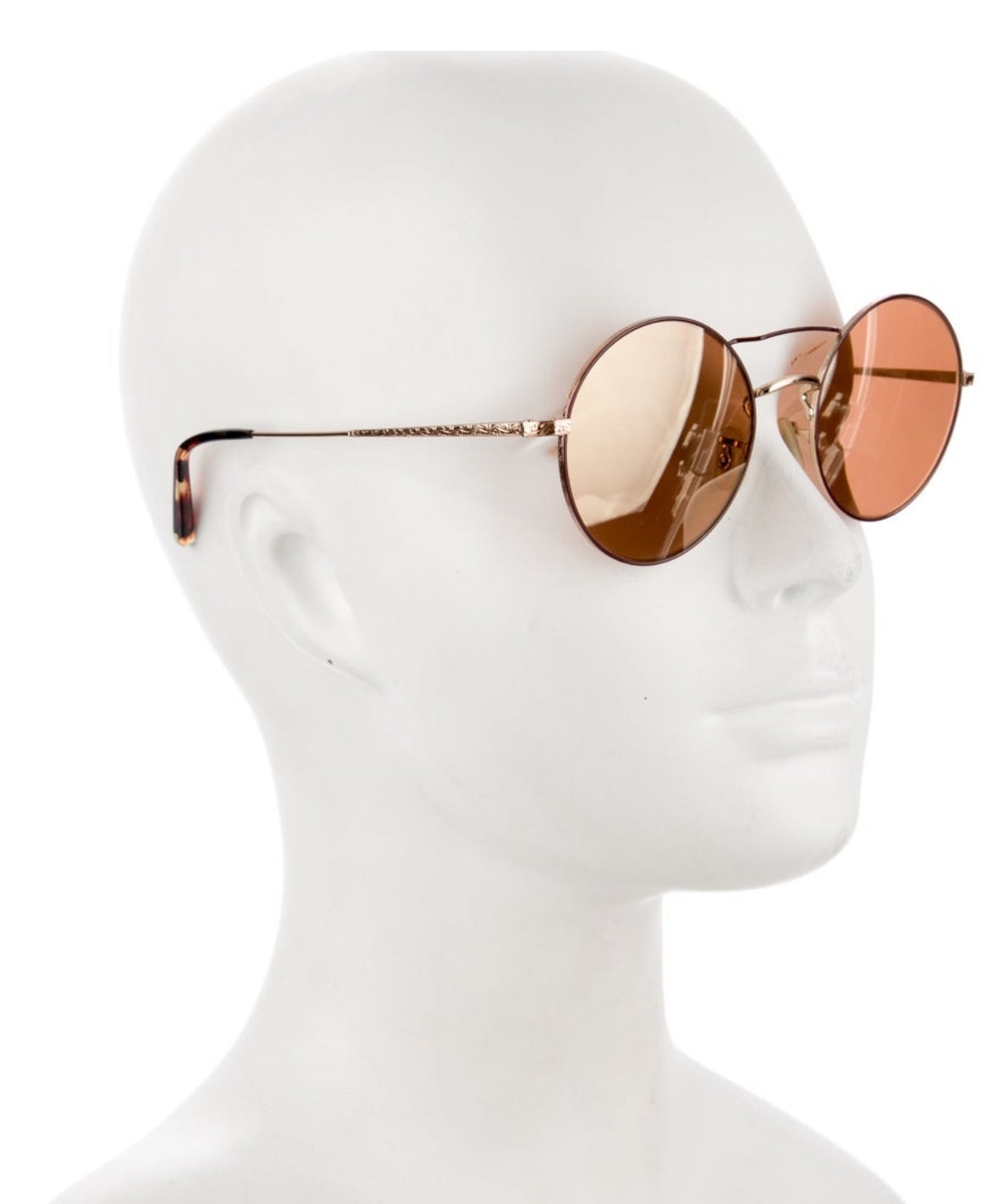 Oliver Peoples Round Mirrored Sunglasses