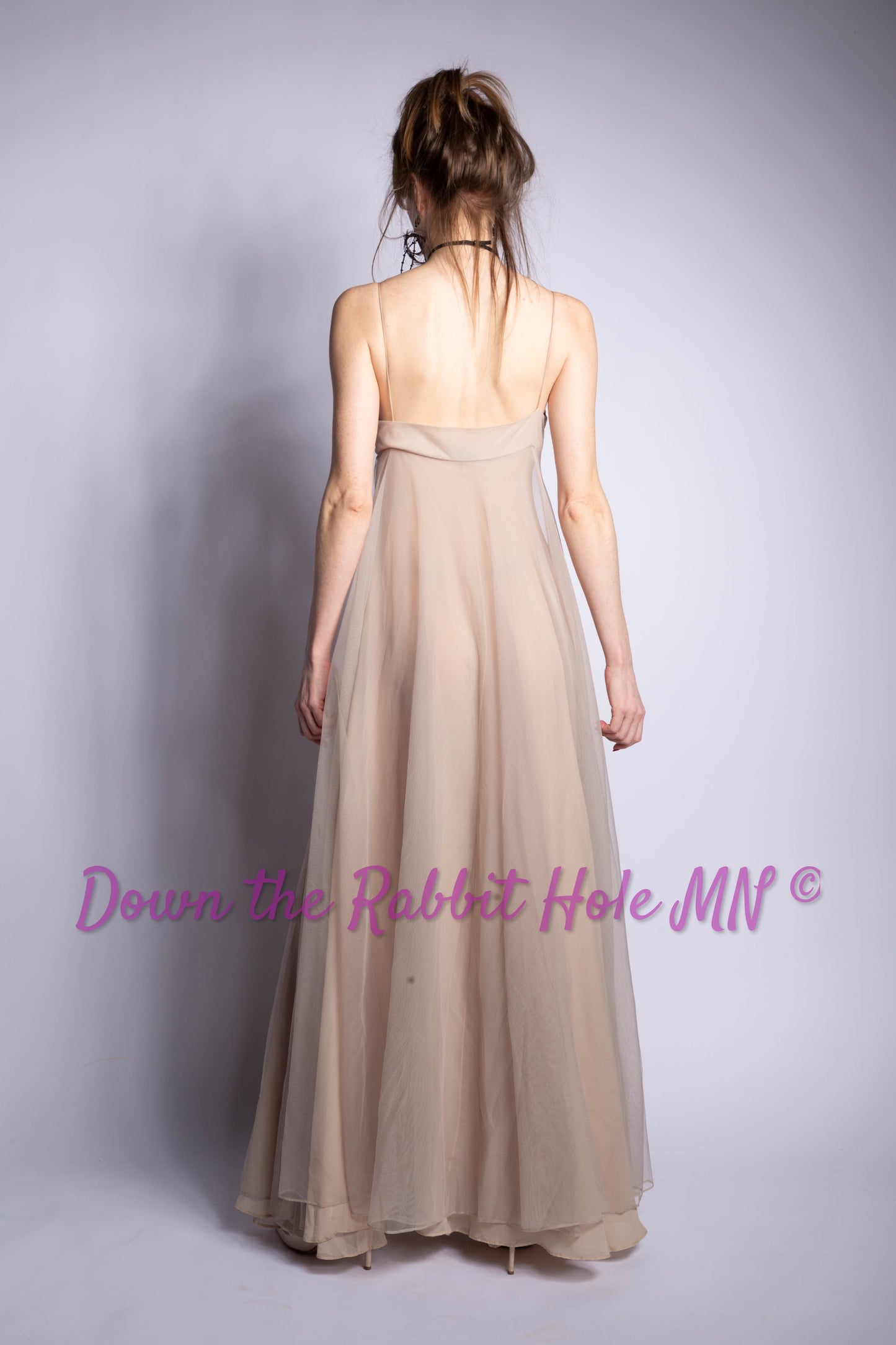 Gucci by Tom Ford 1998 Runway Champagne Tulle Gown Size IT38