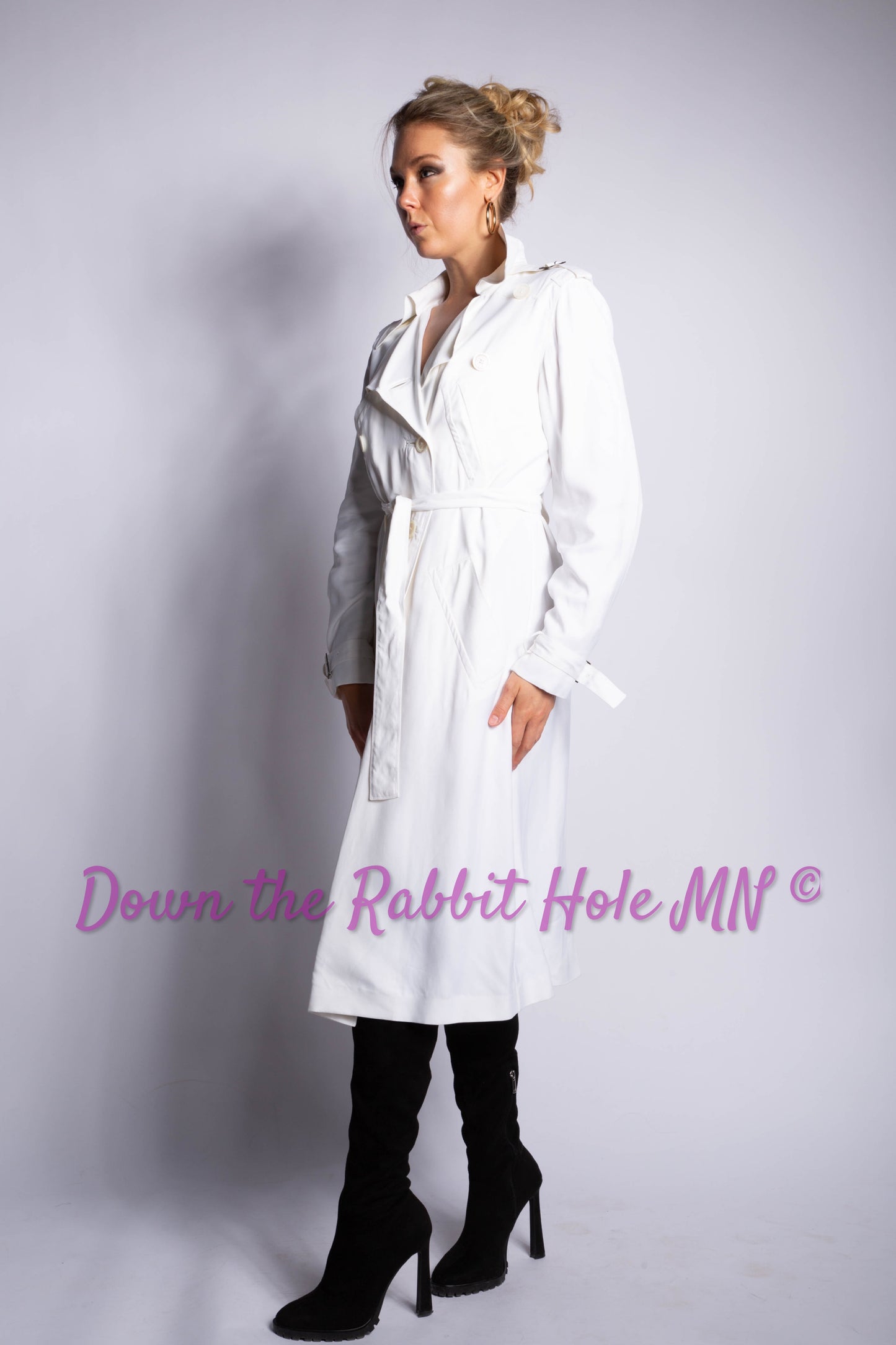 Gucci by Tom Ford White Trench Coat NWT 2002/2003 Size IT44