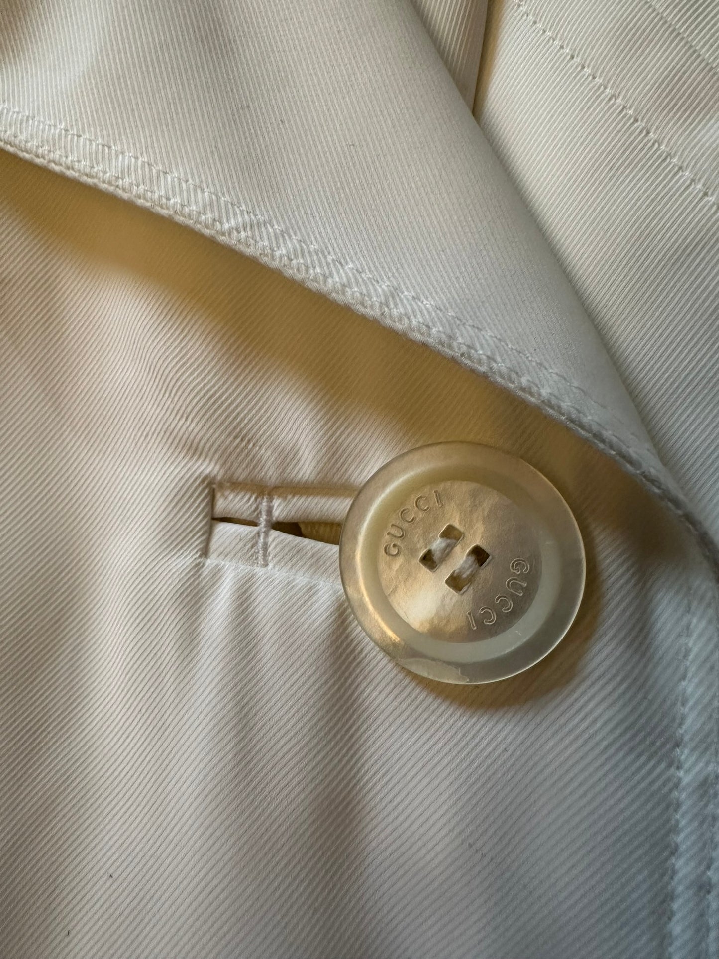 Gucci by Tom Ford White Trench Coat NWT 2002/2003 Size IT44