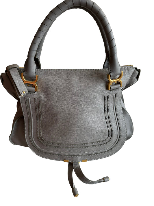Chloe cashmere grey large Marcie bag like new satchel purse