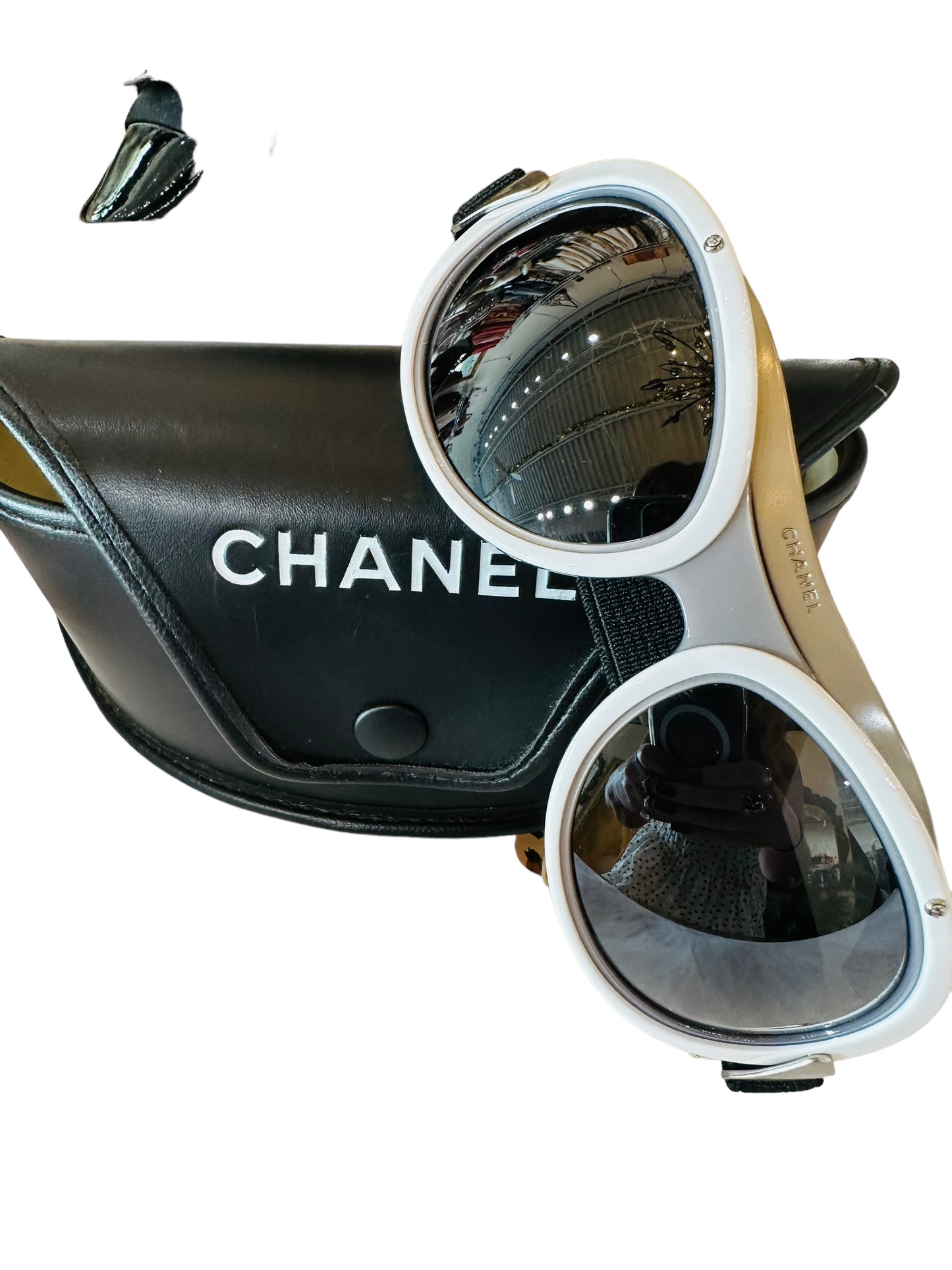 Chanel vintage sportsline sunglasses goggles swim ski raquetball like new with case