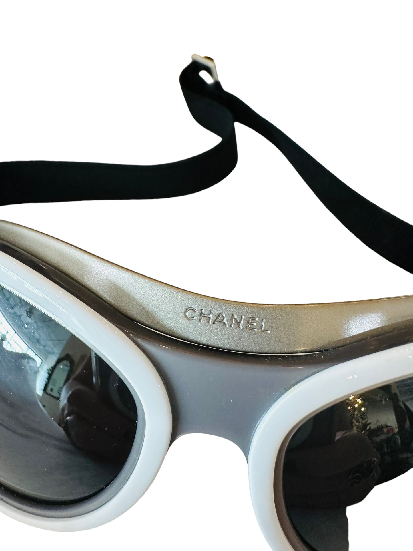 Chanel vintage sportsline sunglasses goggles swim ski raquetball like new with case