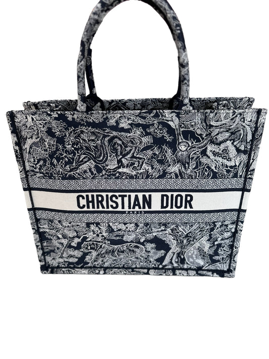Christian Dior large toile jungle book bag