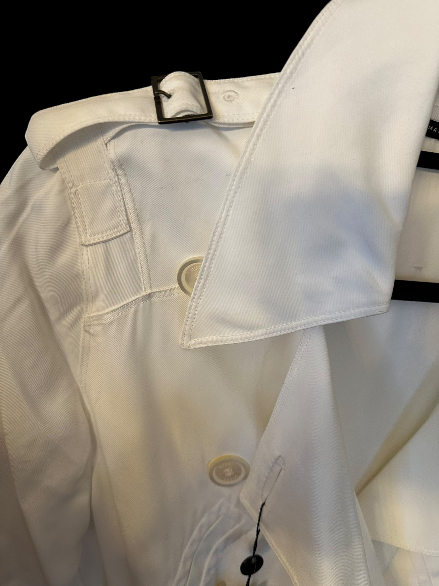 Gucci by Tom Ford White Trench Coat NWT 2002/2003 Size IT44