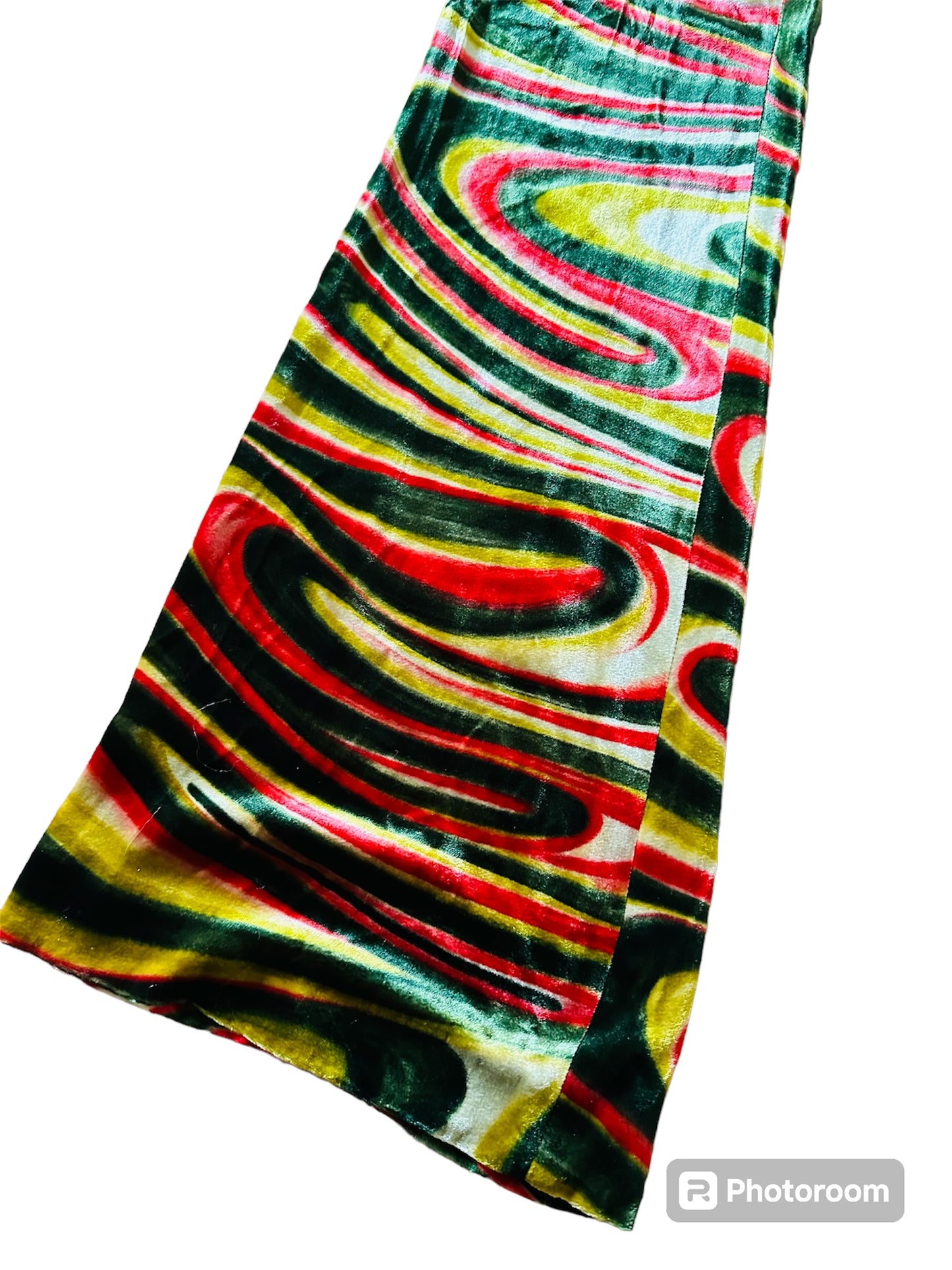 Gucci Tom Ford velvet pyschedelic pant trousers 1999 runway swirl I 40 run small