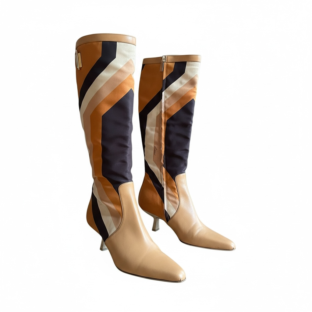 Gucci by Tom Ford 2000 boots disco/hexagon pattern 7