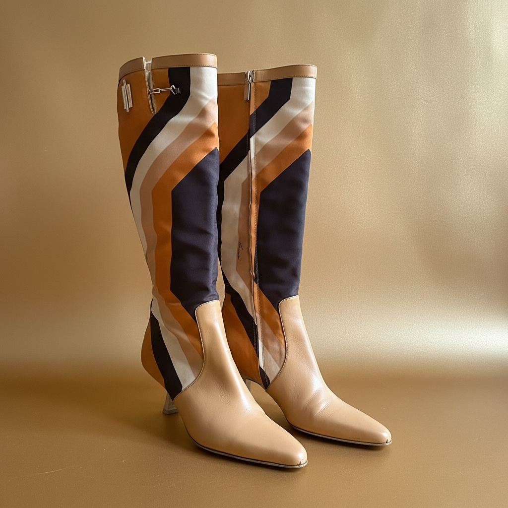 Gucci by Tom Ford 2000 boots disco/hexagon pattern 7