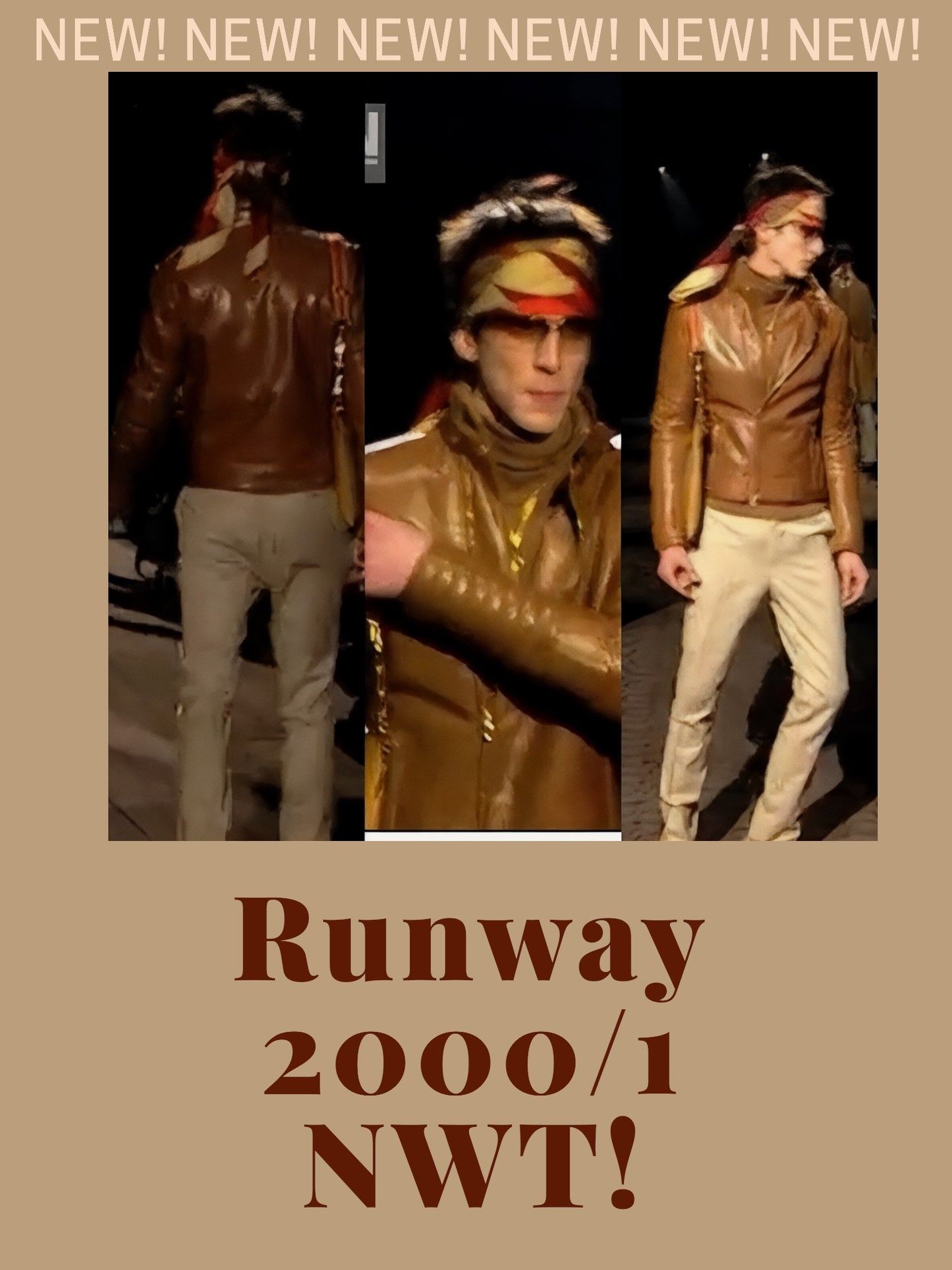 Gucci by Tom Ford runway leather jacket 2000/1 NWT