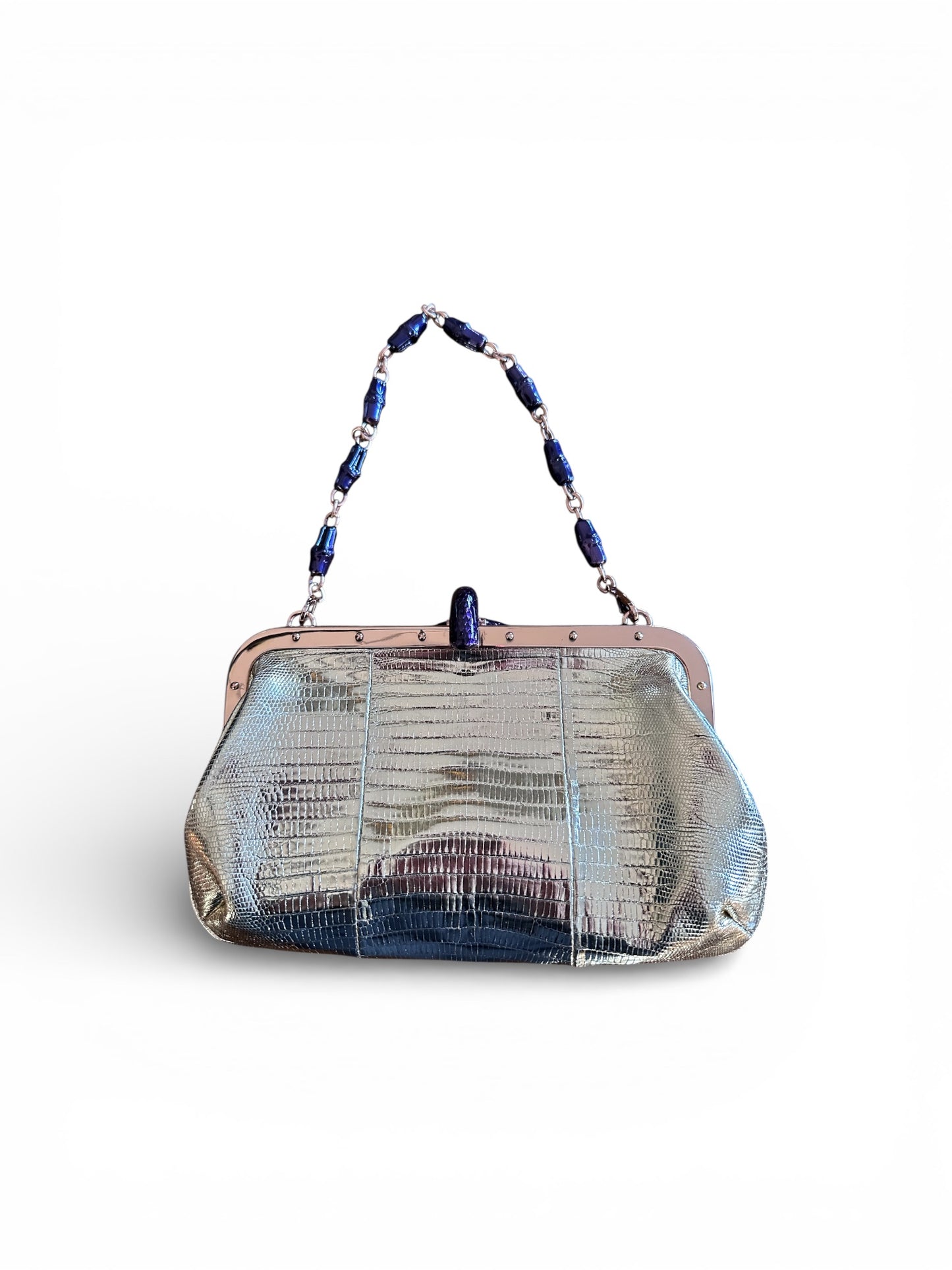 Gucci by Tom Ford 2004 Lizard amethyst dragon purse bag