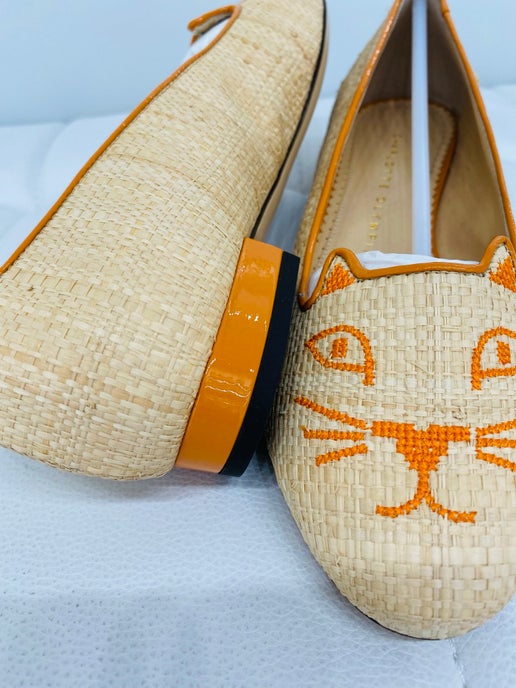 Charlotte Olympia kitty cat flat slipper style shoes 36