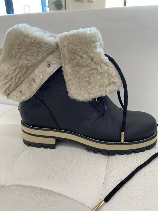 Jimmy Choo dalton shearling boots booties 37 1/2 New in Box
