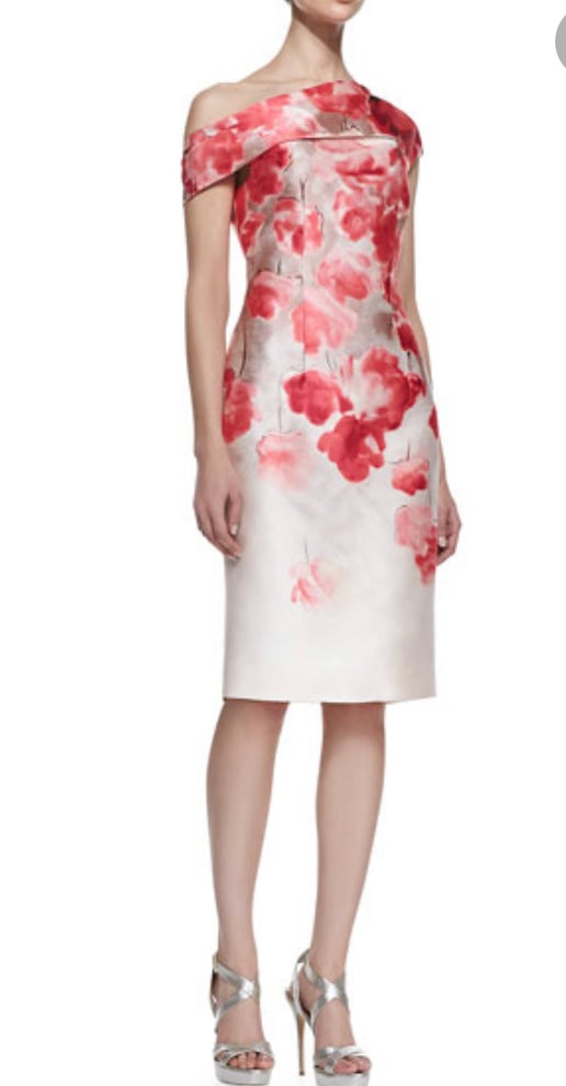 Lela Rose peony floral drape dress 14 new with tags