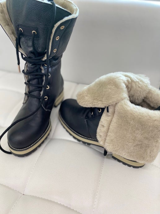 Jimmy Choo dalton shearling boots booties 37 1/2 New in Box