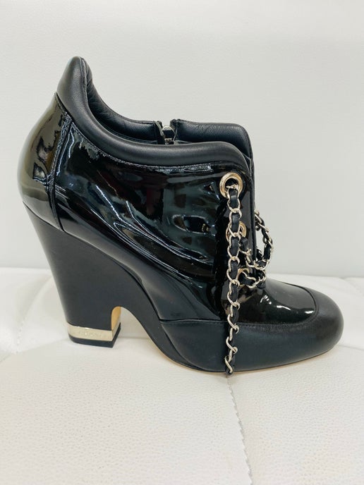 Chanel 2014 booties chain straps! 38.5 New in Box