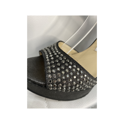 Jimmy Choo anthracite Pable stud wedge sandal 36 1/2 New in Box